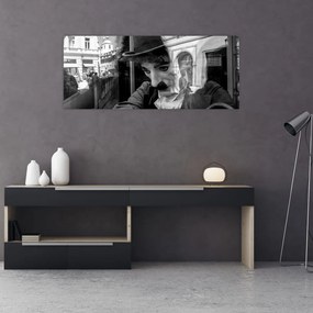 Tablou - Charles Chaplin la Praga (120x50 cm)