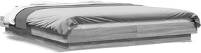 vidaXL Cadru de pat, gri sonoma, 160x200 cm, lemn prelucrat