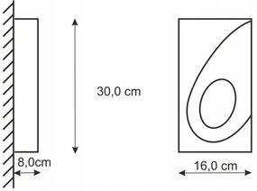 Corp de iluminat perete KOMETA 1xE14/40W/230V