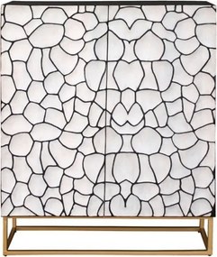 Comoda inalta cu model mozaic 3D Vulcano 120cm