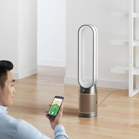 Resigilat: Purificator si racitor de aer Dyson Cool Formaldehyde™ TP09, 40W, 40 m², 10 viteze, Oscilatie, HEPA, Wi-Fi, LCD, Control vocal, Alb/Auriu
