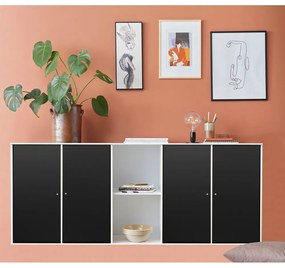 Comodă de perete albă-neagră Hammel Mistral Kubus, 169 x 69 cm