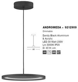 Lustra LED suspendata design circular ANDROMEDA