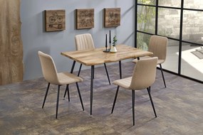 Masa Larson stejar natur/negru - L120xl80xh77 cm