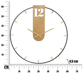 Ceas de perete Mauro Ferretti Goldy, ø 60 cm, auriu - negru