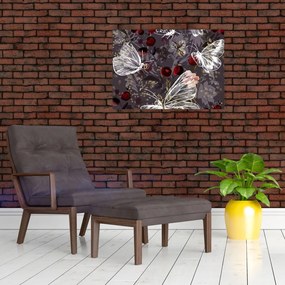 Tablou pe sticlă - Fluture (70x50 cm)