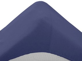 Cearsaf Jersey pentru patut copii bleumarin 70 x 140 cm