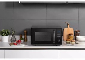 Resigilat: Cuptor cu microunde Toshiba MW2-AC25TBK 4in1, 25 L, 950W, Gratar 1100W, Convectie 2100W, Acoperire ceramica, Negru