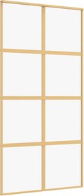 vidaXL Ușă glisantă, auriu, 102,5x205 cm, sticlă ESG mată și aluminiu