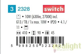 Aplica de perete, mobila bucatarie, cu intrerupator, L-41cm, Soft 2328 RX