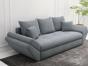 Canapea extensibilă dumonde cu ladă de depozitare si sezut confortabil din spuma high-density, Loana Zoom Grey 250x100 cm
