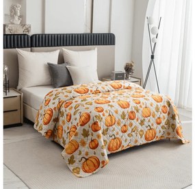 Cuvertura de pat cu model AUTUMN PUMPKINS, colorat Dimensiune: 220 x 240 cm