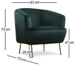 Fotoliu Piccoladi (Verde + Auriu). 1106550
