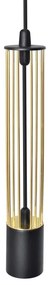 LED Lustră pe cablu BARS 3xGU10/4,8W/230V neagră/aurie