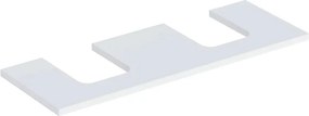 Blat pentru lavoar Geberit One cu decupaj dublu 135 cm alb mat