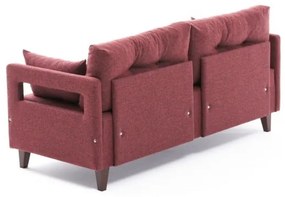 Canapea fixa Comfort, Balcab Home, 2 locuri, 175x80x80 cm, lemn, arosu