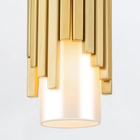 Elstead MARVELE-MP-AB-OPAL - Pendul cu tijă MARVELE 1xE14/40W/230V auriu