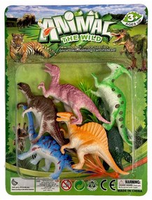 Dinozaur figurină din plastic set de 6 bucăți în cutie