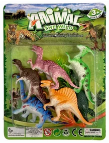 Dinozaur figurină din plastic set de 6 bucăți în cutie