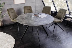 Masa rotunda design gri beton ATELIER 100cm