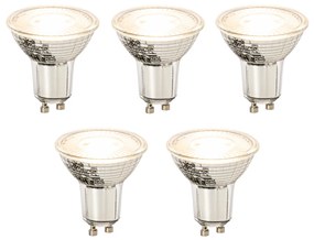 Set de 5 becuri LED GU10 reglabile 8W 650lm 2700K
