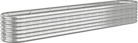 vidaXL Strat înălțat grădină 260x40x36 cm oțel galvanizat