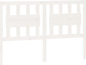 vidaXL Tăblie de pat, alb, 140,5x4x100 cm, lemn masiv de pin