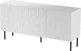 Comoda JUNGLE, alb/negru, PAL laminat/metal, 152x42x75 cm