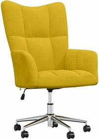 vidaXL Scaun de relaxare, galben muștar, catifea