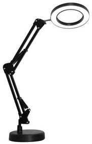 Lampă de masă Platinet Magnify 10 W, lupă, negru