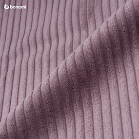 Taburet roz cu tapițerie din catifea reiată Nihad – Bobochic Paris