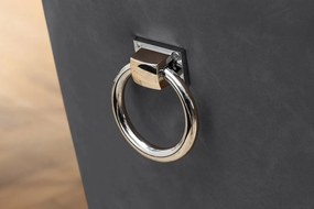 Set 2 scaune Stil Baroc, Piele Sintetica, Negru Vintage, CASTLE