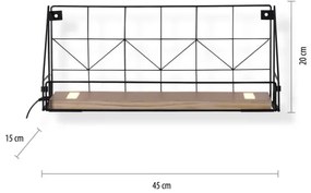 Raft cu iluminare LED BOARD 2xLED/1,75W/230V 45 cm Leuchten Direkt 15277-18