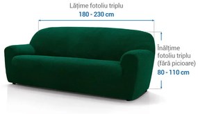Huse super elastice HARMONIA verzi fotoliu triplu (l. 180 - 230 cm)