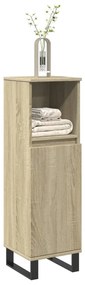 vidaXL Dulap de baie, stejar sonoma, 30x30x100 cm, lemn prelucrat