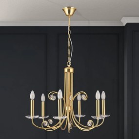Candelabru stil clasic cu cristal K9 ARIANE 6L auriu