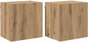 vidaXL Dulapuri pentru TV 2 pcs Stejar Artizanal 40,5x30x40cm