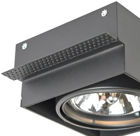 Spot integrat negru AR111 reglabil și rotativ fără rama - Oneon