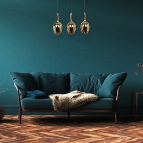 Lustră pe cablu LUGANO 3xE14/40W/230V aurie