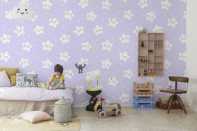 Fototapet, Cute Stars, Lilac, Rebel Walls