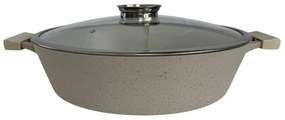 Cratita marmorata cu capac 36 CM RL-MR36ML Royalty Line - crem