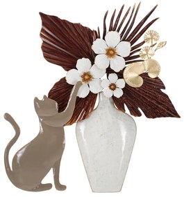 Decorațiune de perete din metal 55x60 cm Cat – Mauro Ferretti