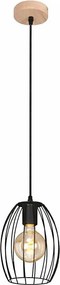 Lampă suspendată pe cablu 1xE27/60W/230V, neagră