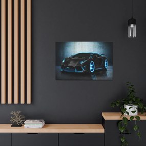 Tablou Canvas Black Lambourghini 120x80 cm