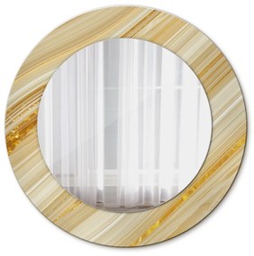 Oglinda rotunda rama cu imprimeu Rezumat de aur