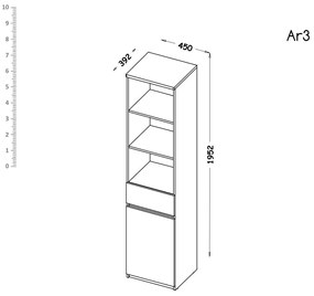 Raft Tip AR3 Alishia (alb + stejar wotan). 1040726