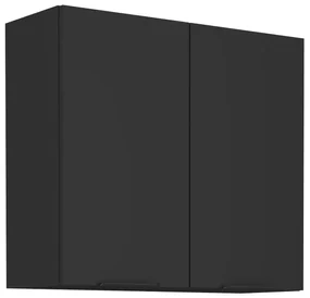 Dulap de bucătărie superior Sobera 80 G 72 2F (negru). 1096994