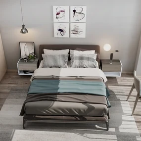 HOMCOM Set 2 Noptiere Suspendate, Dulapuri de Dormitor cu Design Modern, Spațiu de Depozitare, 35x32x22.5cm, Stejar și Negru | Aosom Romania
