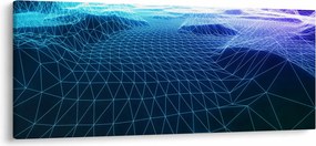 Tablou - Munți în model de calculator (120x50 cm)