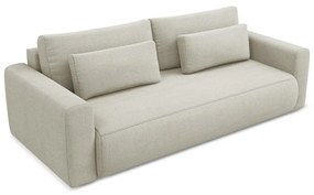 Canapea bej extensibilă/cu spațiu de depozitare 238 cm Kapua – Makamii